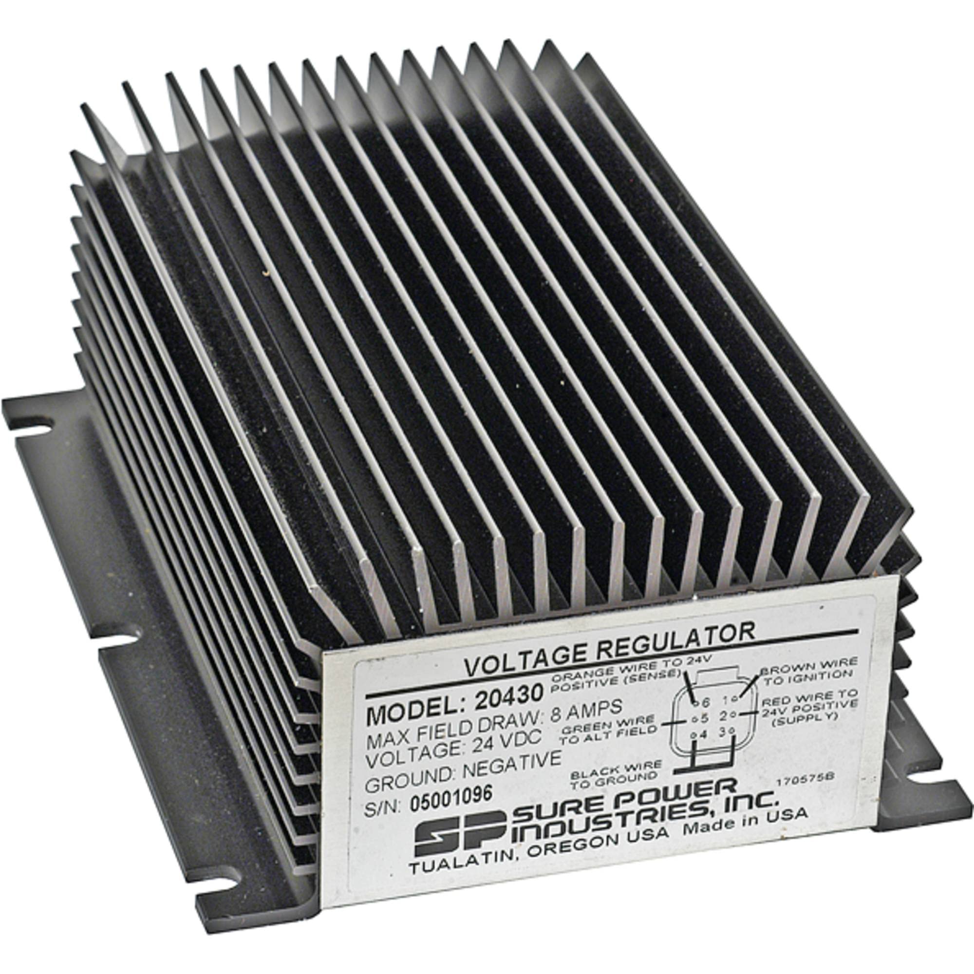 Total Power Parts SUR-20430 Voltage Regulator 24V - Compatible Replacement for Sure Power 20430 & 20438 - Perfect for RV, Marine & Off-Grid Power Systems