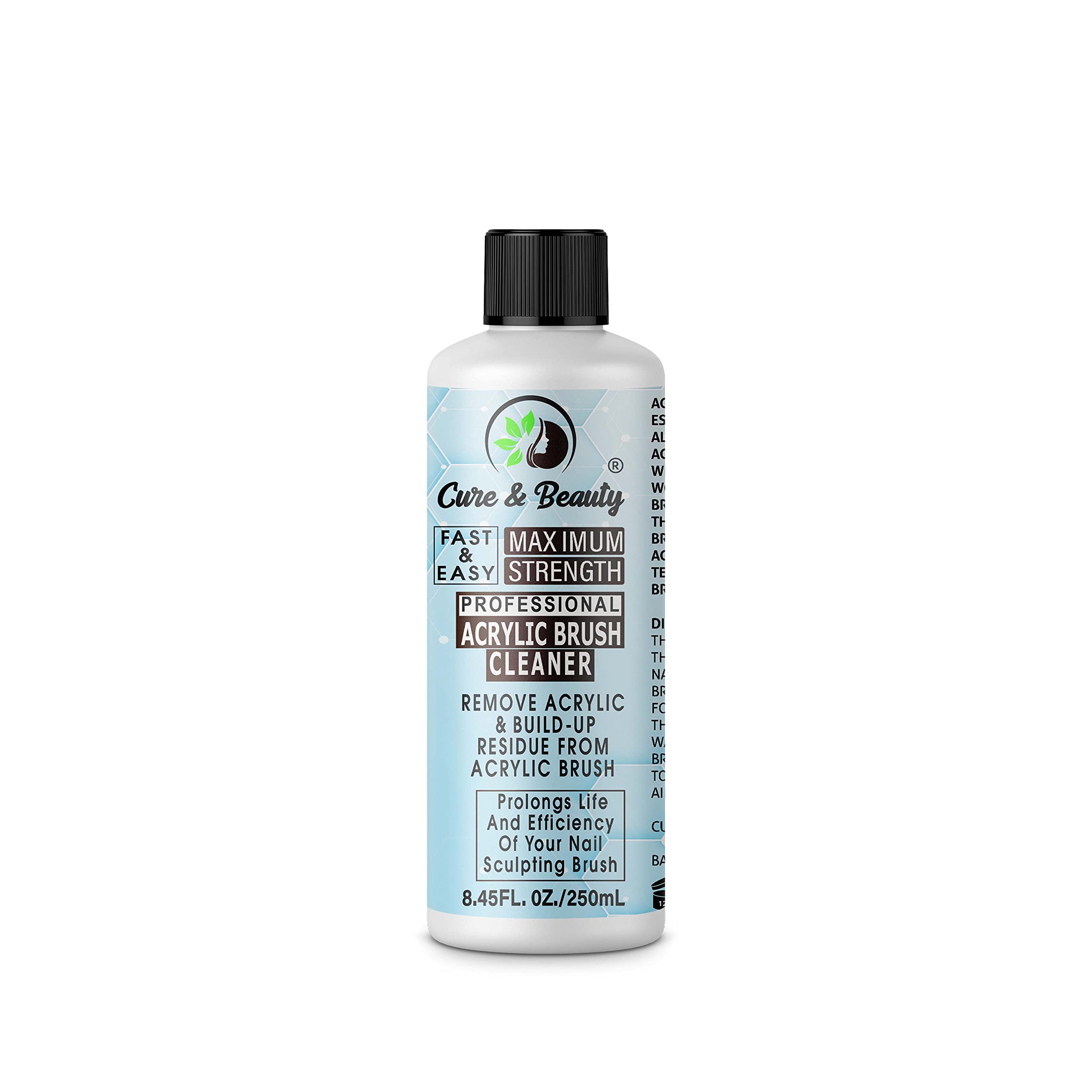 Professional Acrylic Nail Brush Cleaner - Powerful Liquid Solution for Removing Acrylic Powder & Extending Brush Life | Perfect for Nail Salons, Home Manicures & DIY Nail Artists