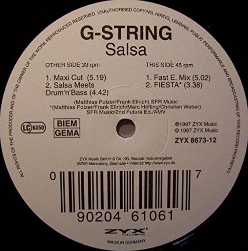 Salsa Music CD - G-String by ZYX Music (ZYX 8673-12) - Perfect for Latin Dance Parties & Salsa Lovers