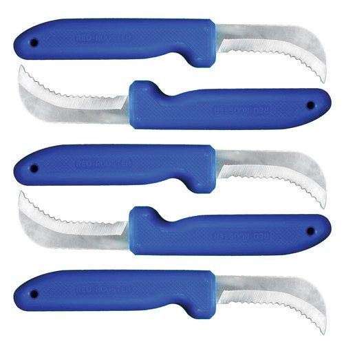 Red Rooster® Serrated Grape and Vegetable Harvest Knife - 5 Pack - Sharp Stainless Steel Blades for Easy Picking, Pruning, and Harvesting - Perfect for Gardeners, Farmers, and Vineyard Workers