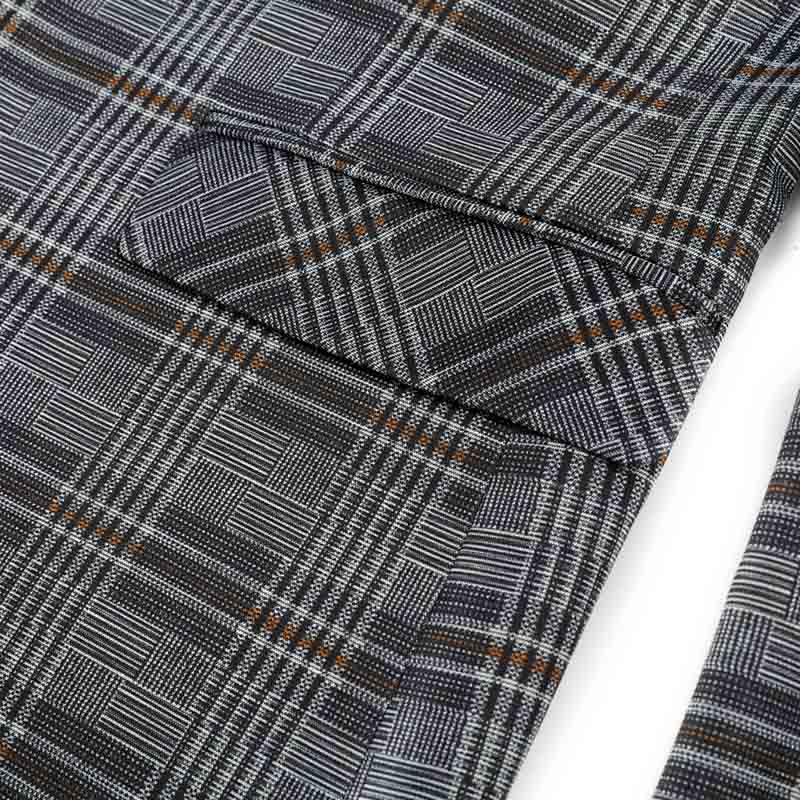 Stylish Plaid Stripe Slim Fit Casual Blazer Coat for Men - Perfect for Office Wear, Business Meetings & Smart Casual Outfits