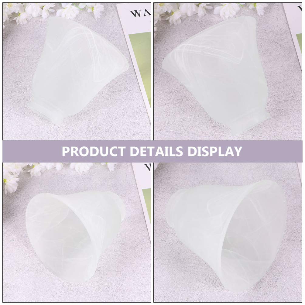 DOITOOL 3-Pack Frosted Glass Bell Chandelier Shades - E27 Interface Lamp Covers for Ceiling Fan Lights, Wall Lights & Pendant Fixtures - Elegant Lighting for Living Room, Bedroom & Dining Room Decor
