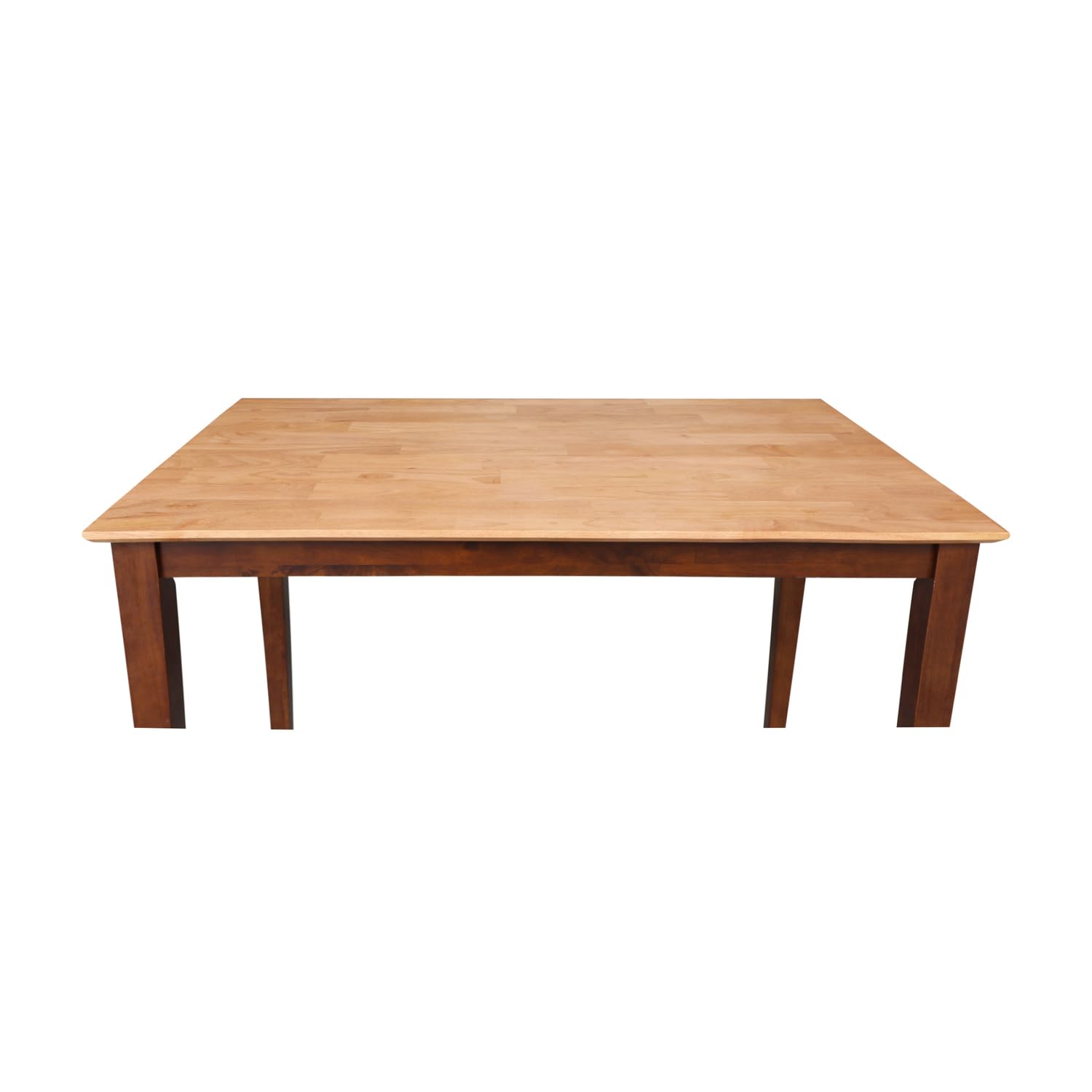 IC International Concepts Dining Table - Solid Wood Kitchen Table, Cinnamon/Espresso Finish - Perfect for Family Dinners & Entertaining Guests