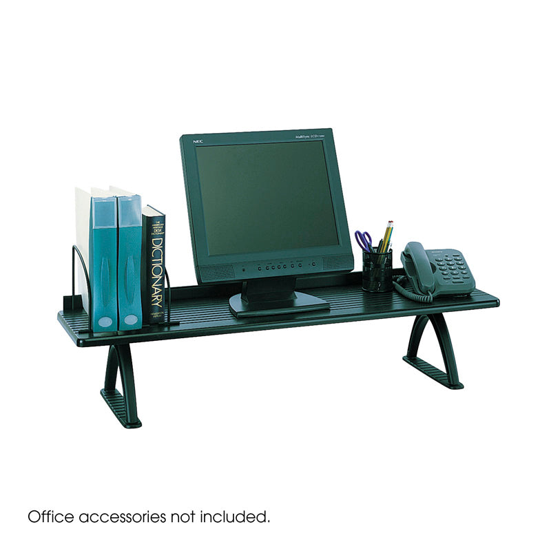 Black Adjustable Desk Riser Stand - Ergonomic Laptop & Monitor Riser for Home & Office Workspace - Improve Posture & Reduce Neck Strain