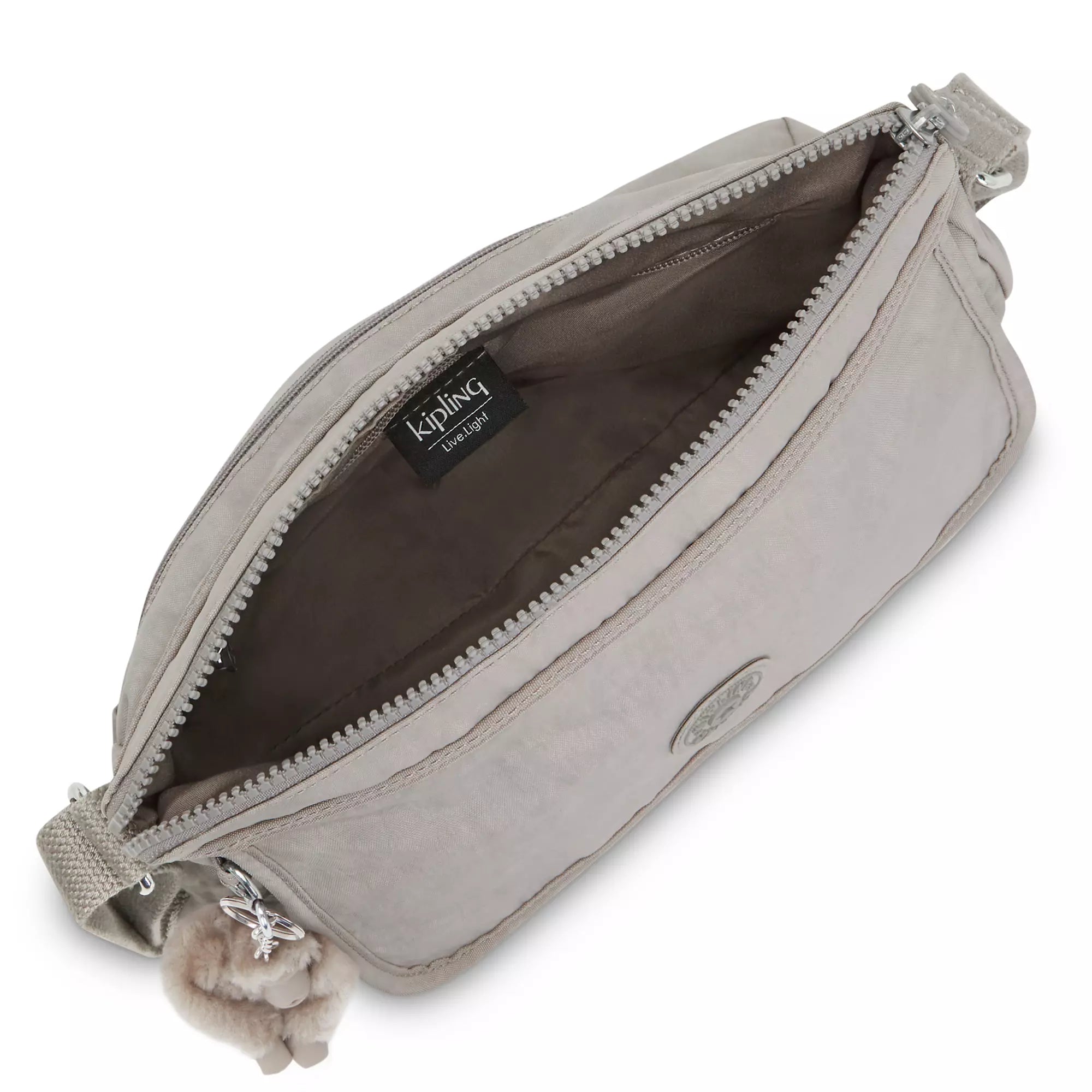 Kipling Aisling Crossbody Bag - Light Grey, Stylish & Durable for Women | Perfect for Travel, Work & Everyday Use