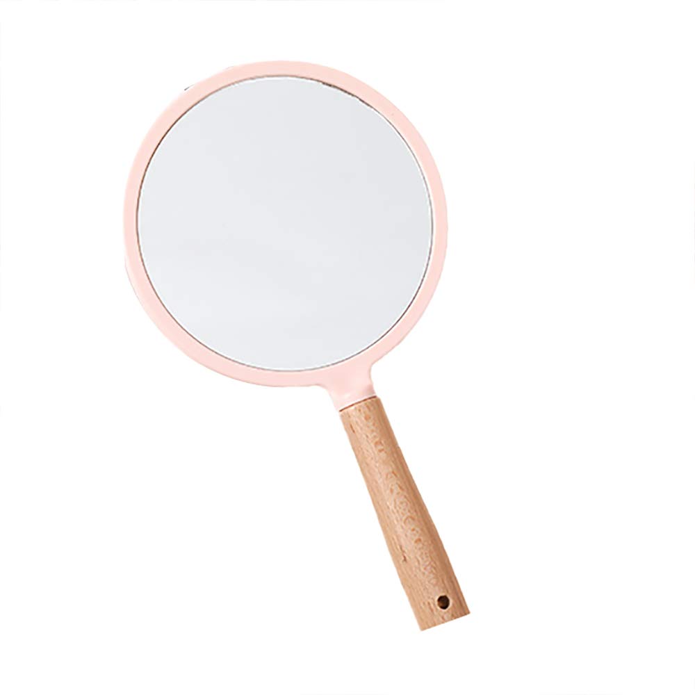 Large Handheld Mirror with Handle - Pink Makeup Mirror for Hair Styling, Salon & Home Use - Perfect for Hairdressers, Makeup Artists & Personal Grooming