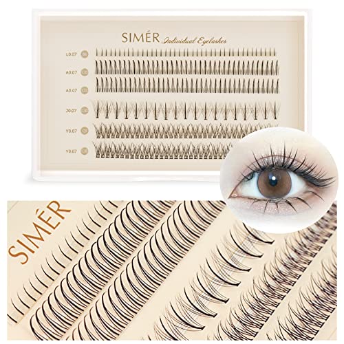 SIMER 4 Types Individual Eyelash Extension Kit - 220 Clusters Natural Look Manga Lashes (6-11mm) with Fishtail, A Type & Bottom Lashes for DIY Makeup | Perfect for Daily Wear, Special Occasions & Professional Salon Use