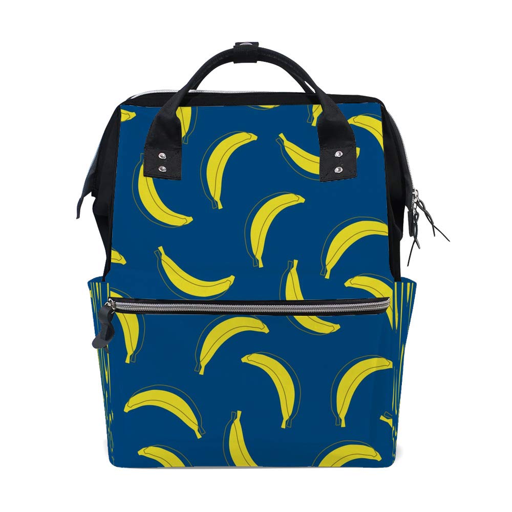 Funny Bananas Print Backpack - Durable School & College Backpack for Men & Women, Travel Shoulder Bag with Multiple Pockets - Perfect for School, Work, Travel & Outdoor Adventures