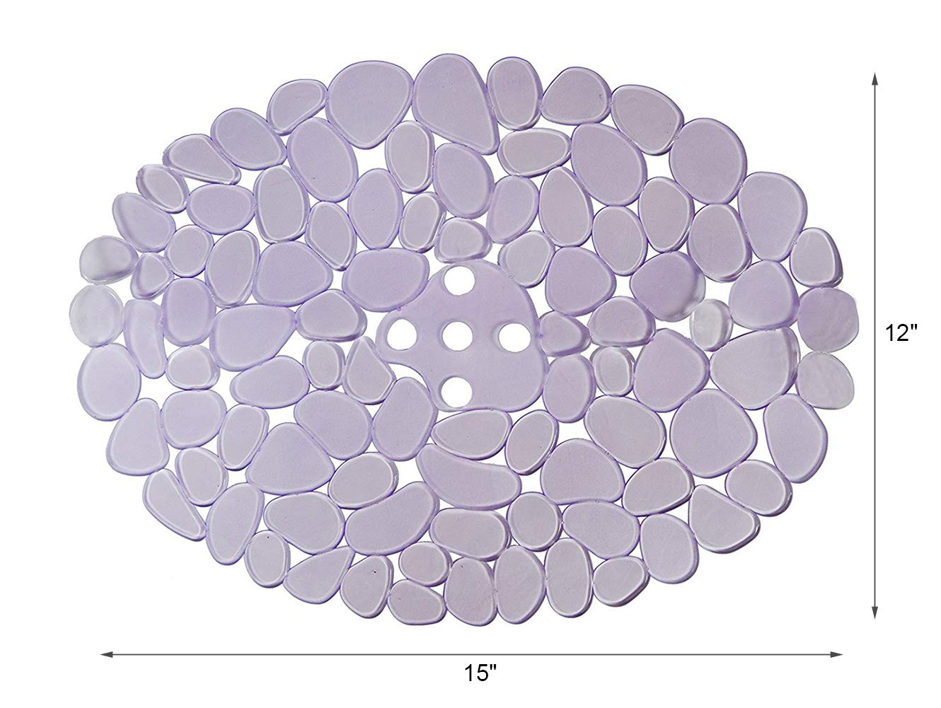 Eco-Friendly Adjustable Pebble Sink Mat - 2 Pack Lilac Purple Sink Protector Pad & Liner for Kitchen Sink | Non-Slip, Durable, Easy to Clean | Perfect for Dishwashing, Food Prep & Protecting Countertops