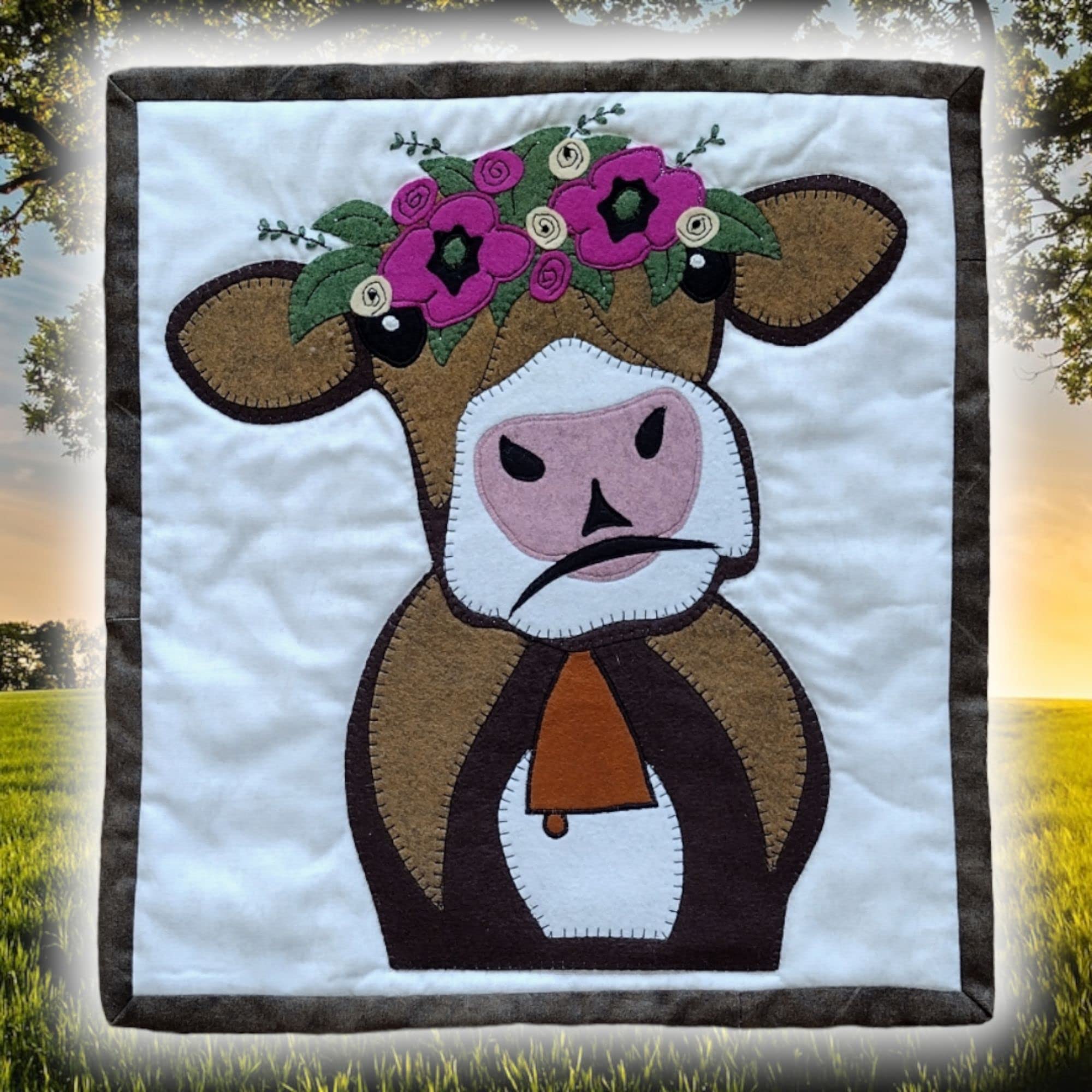 Brown Cow Wall Quilt Pattern 13