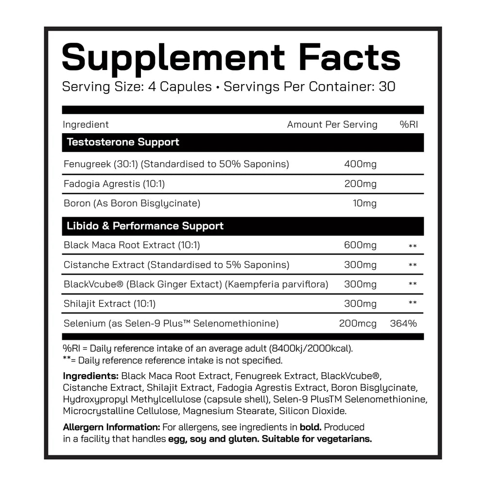 DNA Sports DNA Man Up Male Health Support Supplement - 120 Capsules for Energy, Stamina & Vitality - Boost Performance & Recovery for Athletes & Active Men