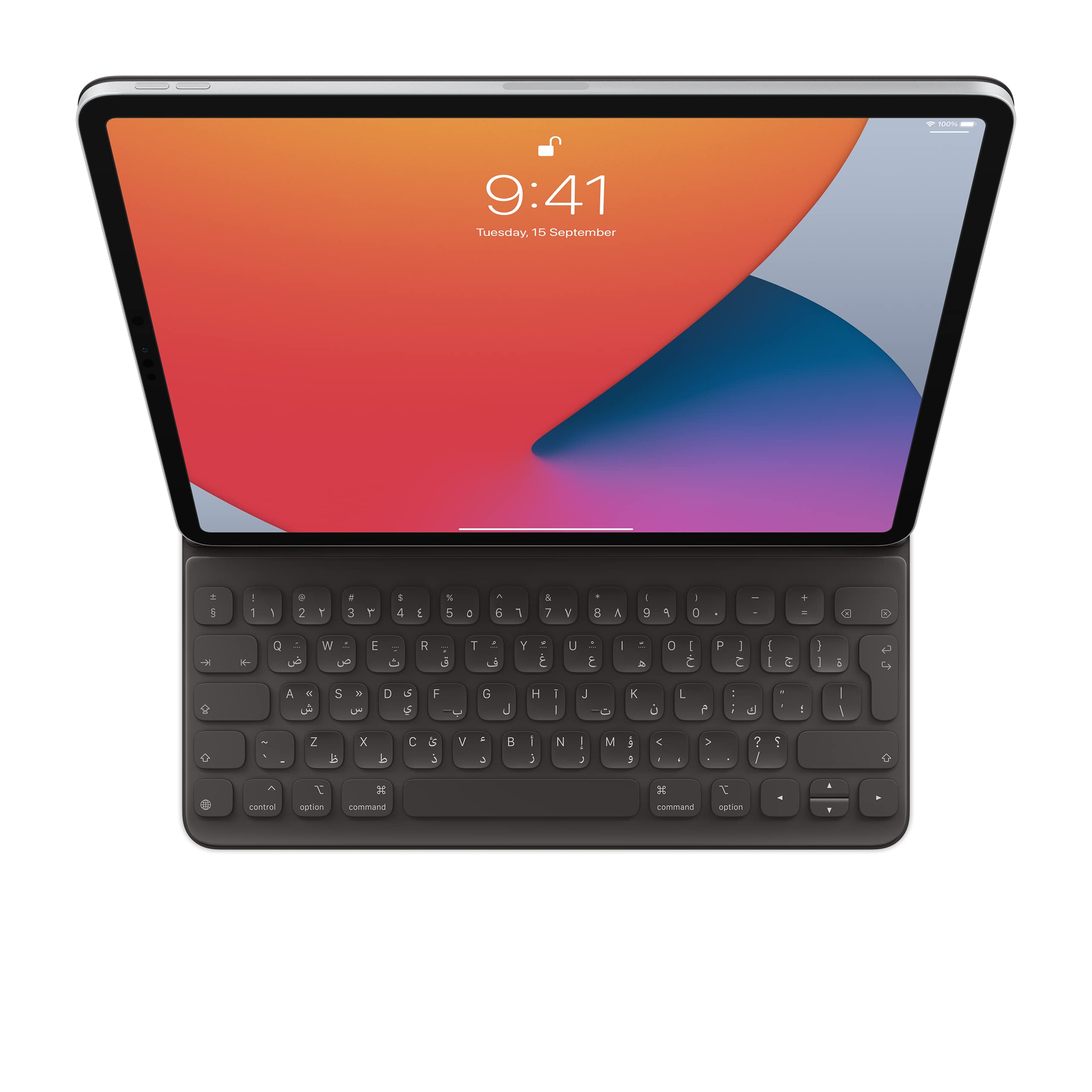 Apple Smart Keyboard Folio for iPad Pro 12.9-inch (4th Gen) - Slim Wireless Keyboard with Arabic Layout - Perfect for Work, Study & Creative Projects