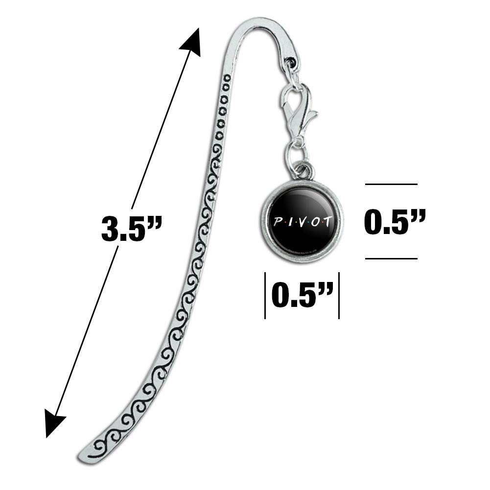 Friends TV Show Inspired Pivot Metal Bookmark with Charm - Perfect for Book Lovers & Collectors - Great Gift for Fans of the Sitcom - Ideal for Reading, Collecting & Displaying