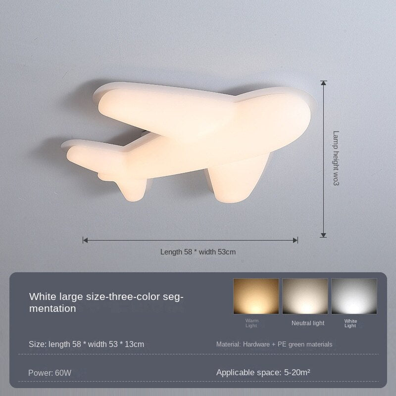 Unique and Stylish Airplane-Themed LED Light Fixture - Perfect for Kids Bedroom, Nursery Decor & Aviation Enthusiasts