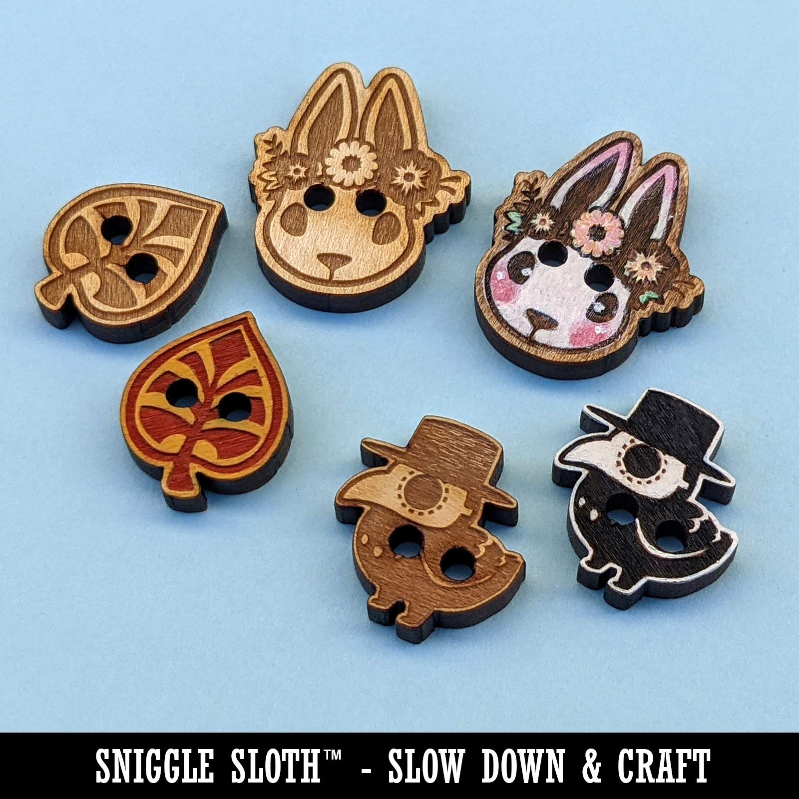 Happy Toast Bread Wood Buttons for Sewing, Knitting, Crochet & DIY Crafts - Cute Kawaii Style, 0.75 Inch Small (12pcs) - Perfect for Scrapbooking, Clothing Accessories & Handmade Gifts