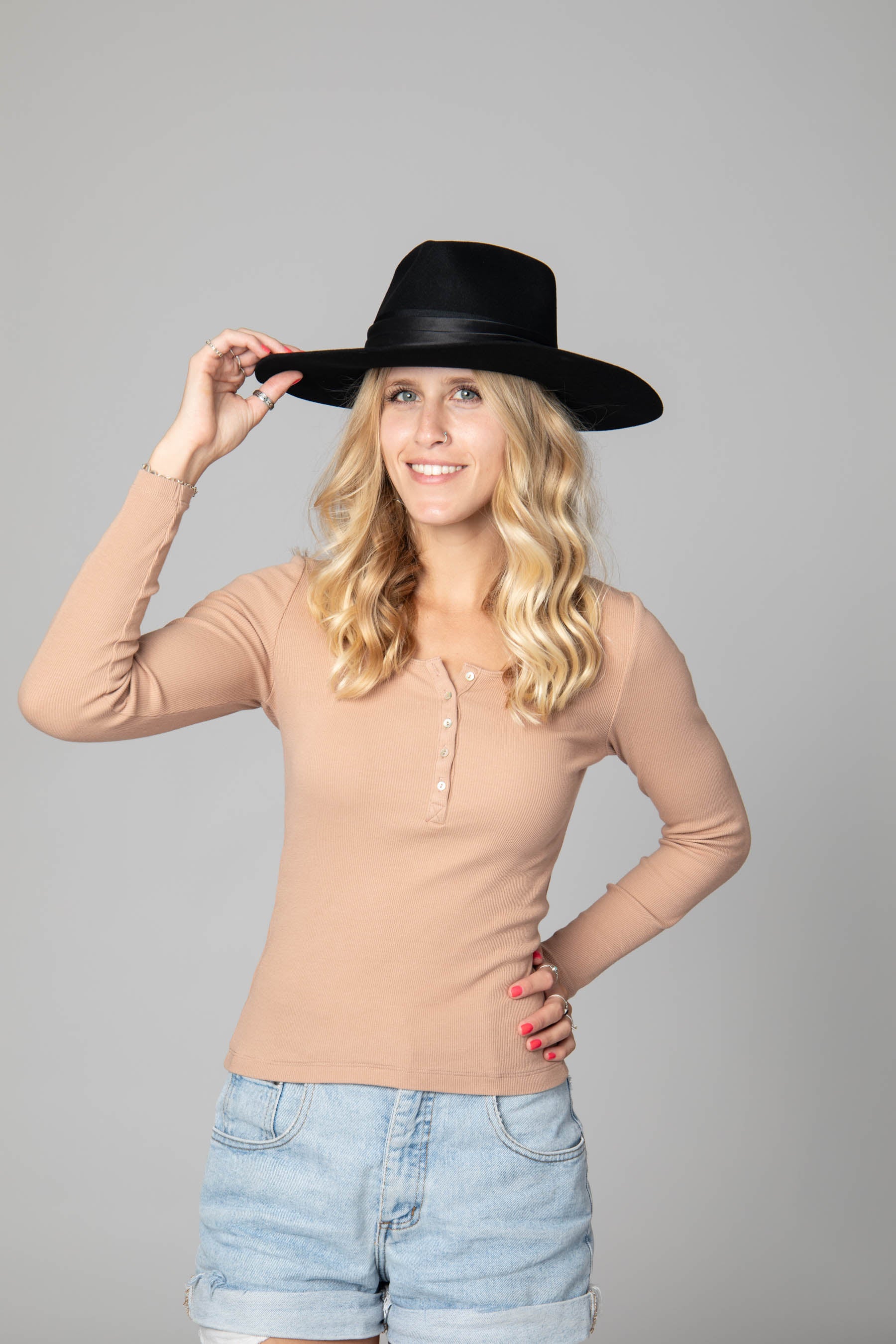 Trina Turk Dresden Fedora Hat for Women - Stylish Wide Brim Sun Hat for Outdoor, Beach, and Summer Fashion