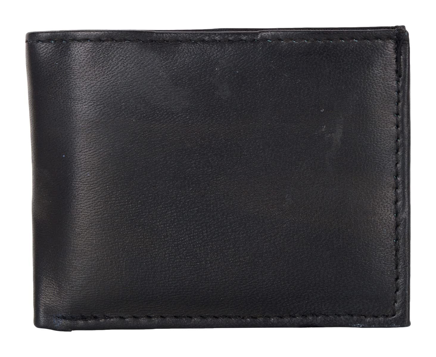 Genuine Leather Slim Bi-Fold Wallet for Men - Multi Slot Credit Card Holder & Cash Organizer | RFID Blocking Black Leather Wallet for Everyday Carry, Business & Travel