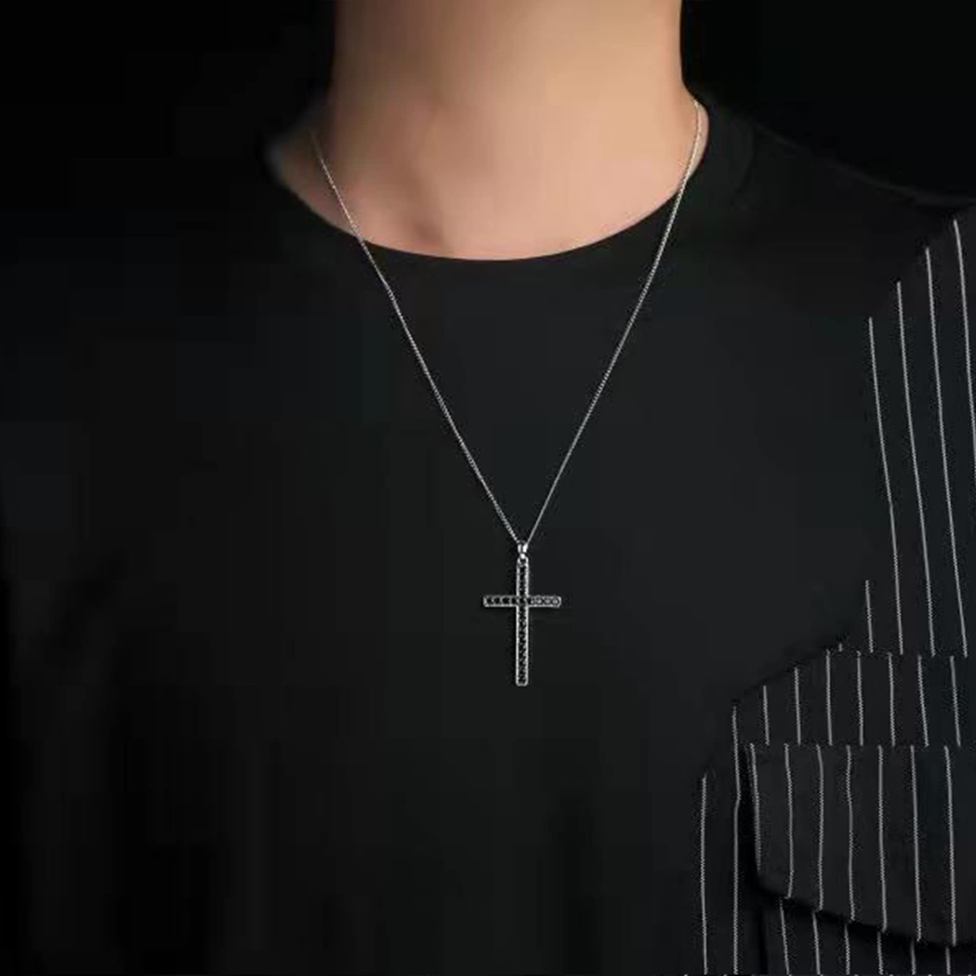 925 Sterling Silver CZ Cross Pendant Necklace for Women & Men - Religious Christian Jewelry - Sparkling Cubic Zirconia Crucifix - Perfect for Everyday Wear, Gifts & Faith-Based Occasions
