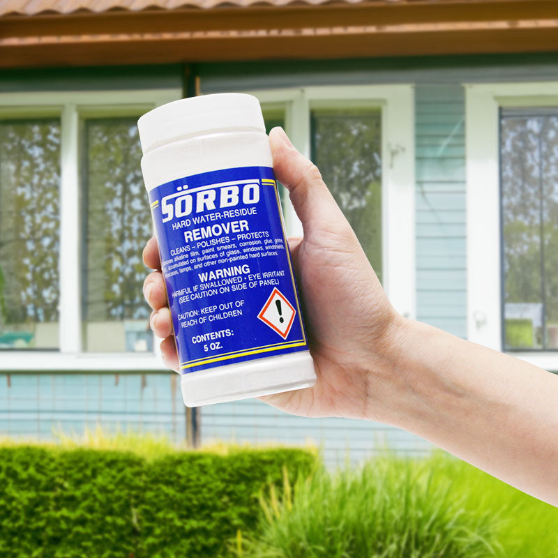 Sorbo Hard Water Stain Remover - Powerful Calcium & Lime Scale Cleaner for Showers, Sinks, Faucets, and Bathroom Tiles - Fast Acting Formula for Sparkling Surfaces