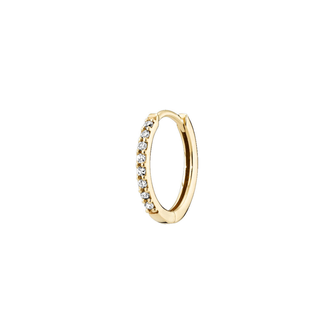 14K Gold MBF Lamarr Diamond Huggie Earrings - 10mm Sparkling Hoops for Women, Perfect for Everyday Wear & Special Occasions