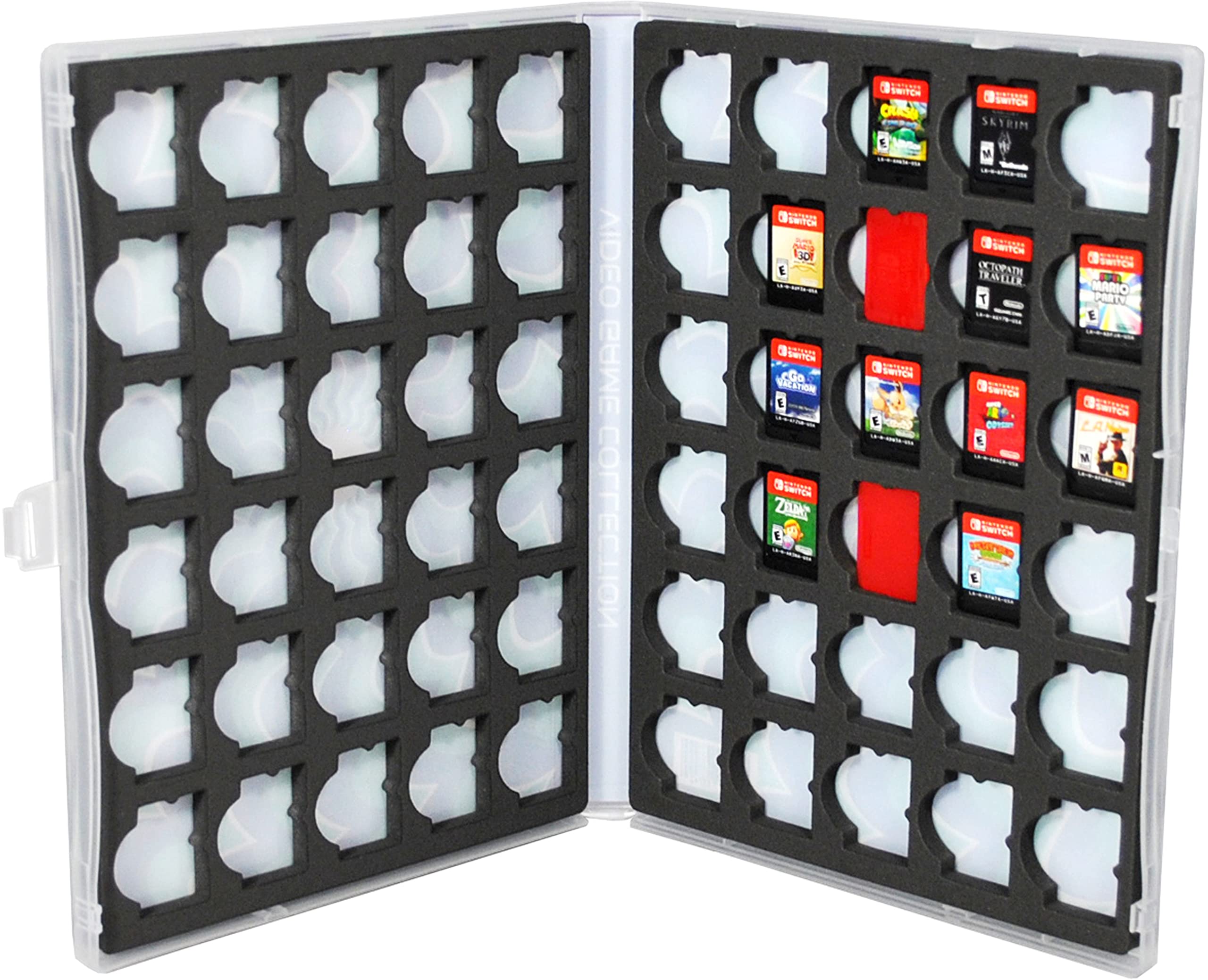 UniKeep Nintendo Switch Game Case - Holds 60 Cartridges Securely with Protective Foam Insert | Perfect for Travel, Storage & Game Organization (Illusion2 Model)