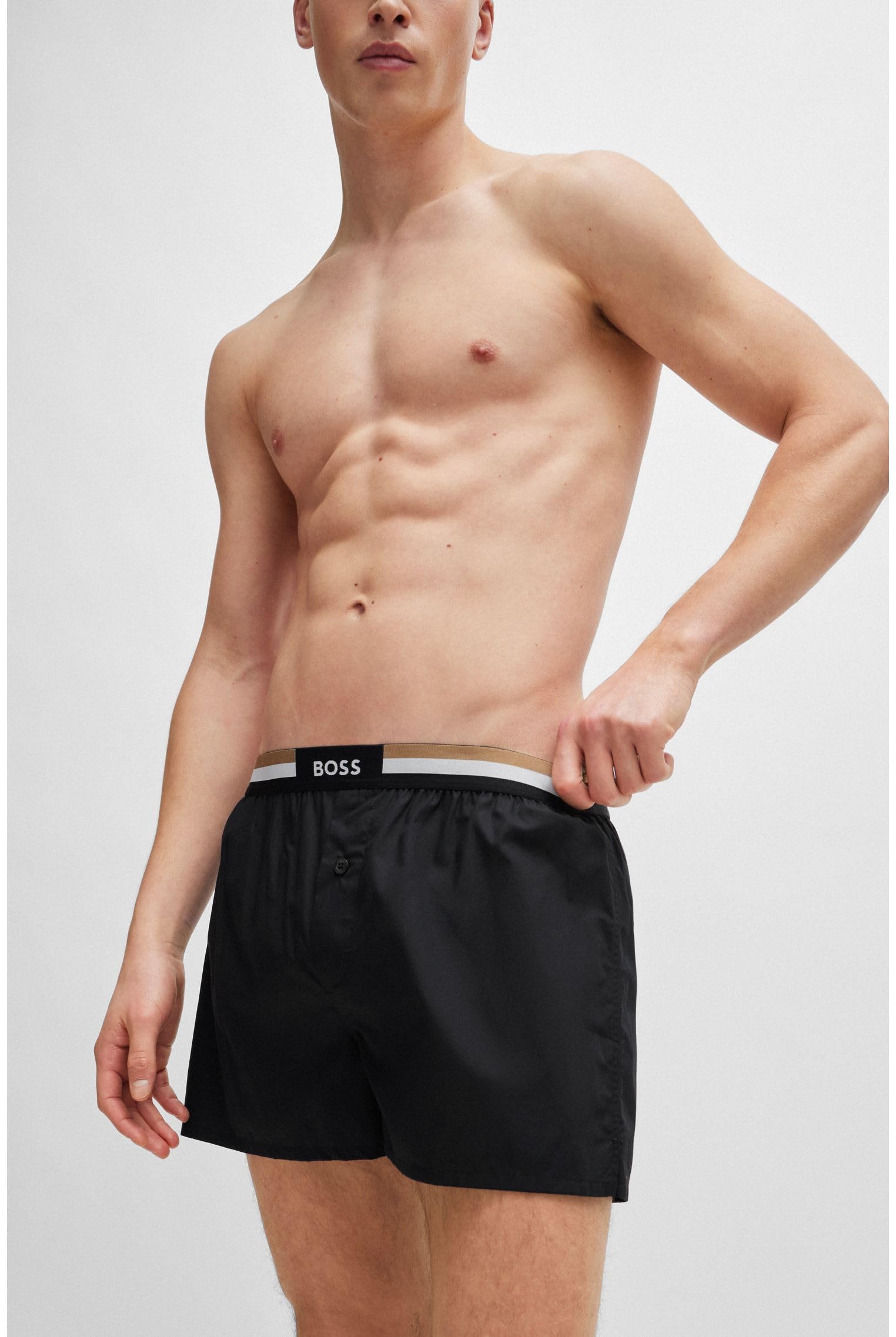 BOSS Men's 2-Pack Boxer Shorts - Soft Cotton Breathable Underwear for Everyday Comfort - Perfect for Workout, Sleep & Casual Wear