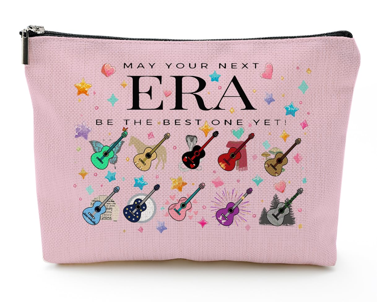 Next Era Makeup Bag - Singer Merch with Music Guitar Design - Perfect Cosmetic Pouch for Music Fans - Great Gift for Women, Birthday, Mother's Day, Nurse & Graduation - Ideal for Concerts, Travel & Daily Makeup Storage