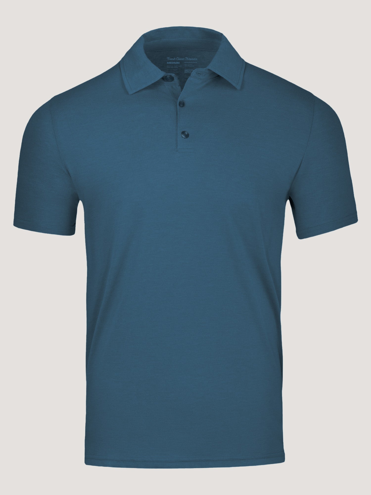 Sea Blue Torrey Polo Shirt for Men - Breathable & Comfortable Cotton Golf Shirt - Perfect for Casual Wear, Golfing & Outdoor Activities
