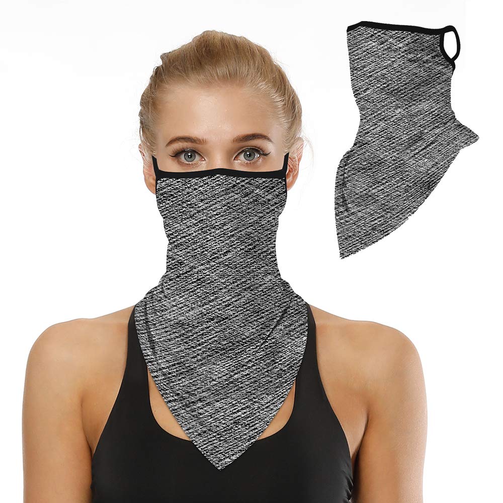 Breathable Face Scarf & Neck Gaiter with Ear Loops - UV Protection Bandana Mask for Men & Women (1-Pack) - Perfect for Outdoor Sports, Cycling, Running & Daily Sun Protection