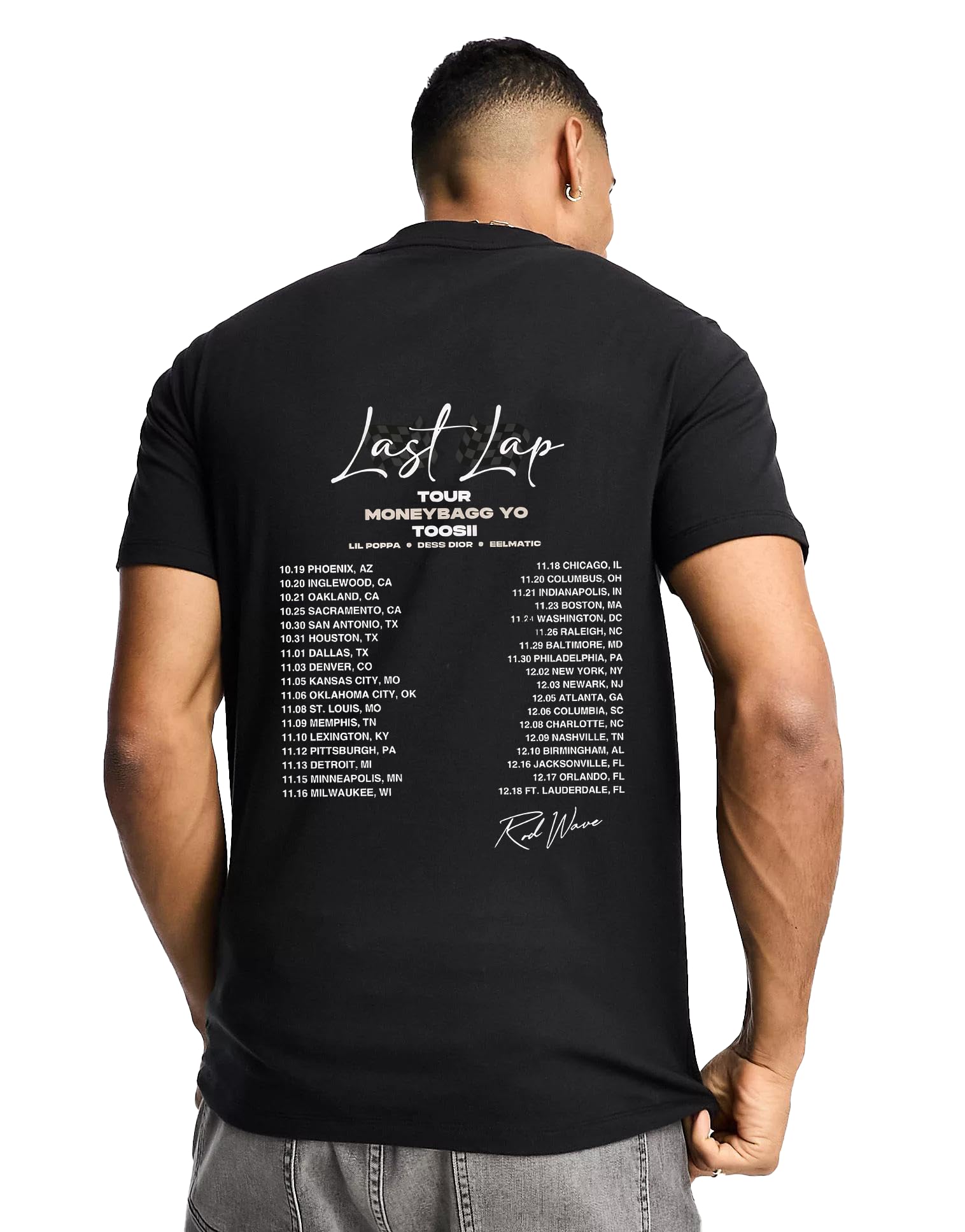 Men's Double Faced Wave T-Shirt - Breathable Cotton Tour Shirt for Music Fans - Perfect Gift for Men & Women - Great for Concerts, Festivals and Casual Wear