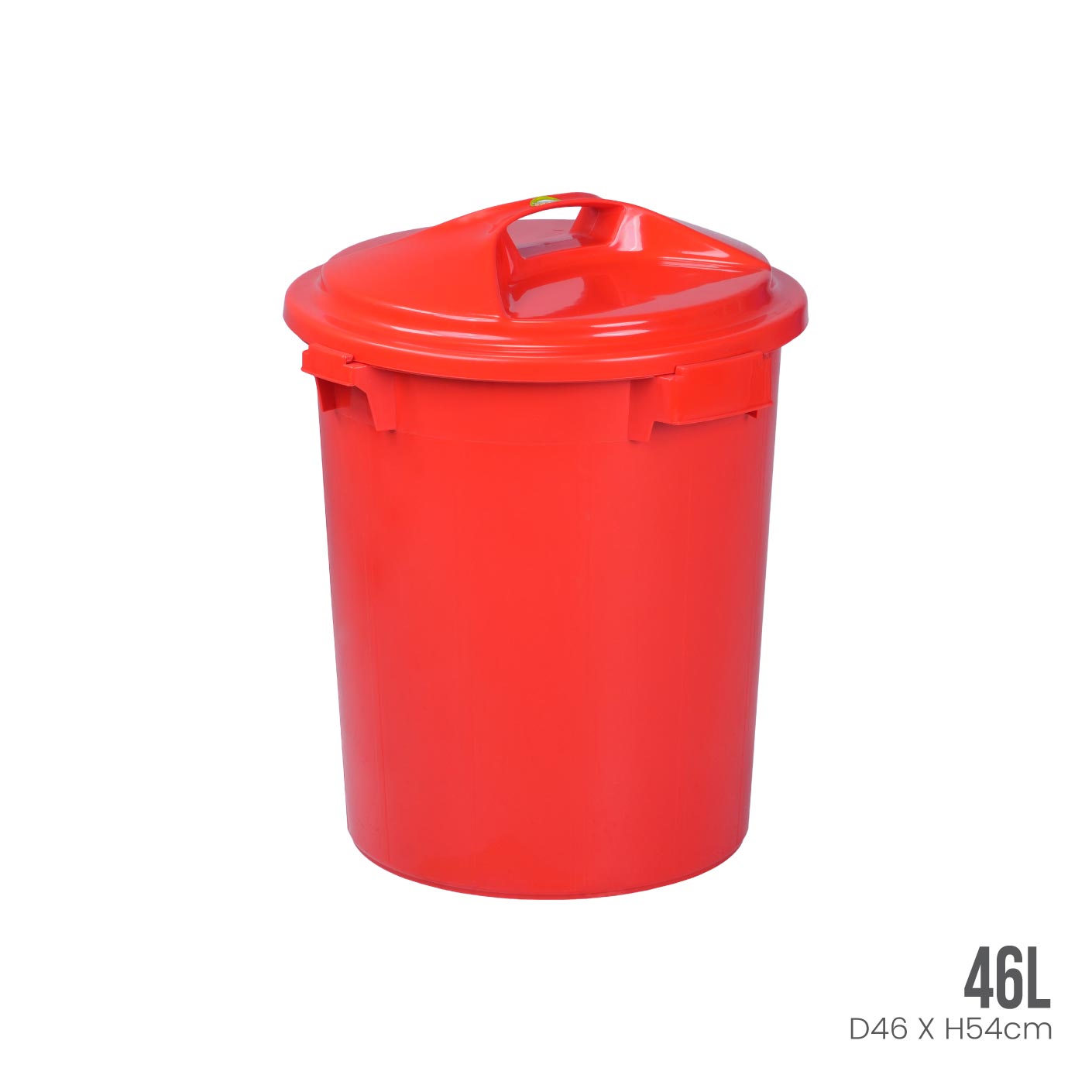 12 Gallon Lucky Pail with Lid - Heavy Duty Plastic Bucket for Storage, Cleaning, and Outdoor Use (510)