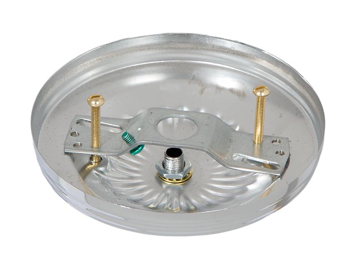 B&P Lamp® Nickel Plated Steel Canopy Kit - 5-1/8 Inch Diameter Ceiling Light Fixture Mounting Hardware for Chandeliers & Pendant Lights | Perfect for Living Room, Bedroom & Dining Room Lighting Upgrade