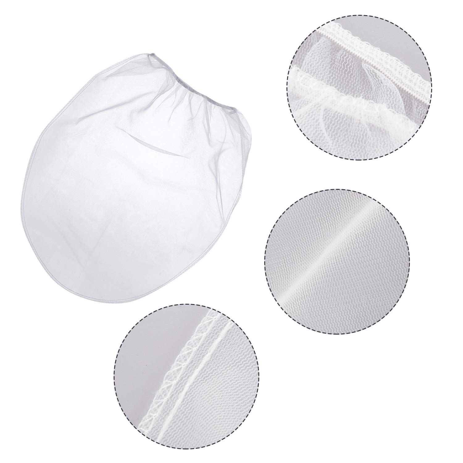 White Fine Mesh Paint Strainer Bags - 5 Gallon Bucket Filters with Elastic Opening (20 Pack) - Premium Hydroponic & Gardening Paint Filters for Smooth Painting & Plant Care