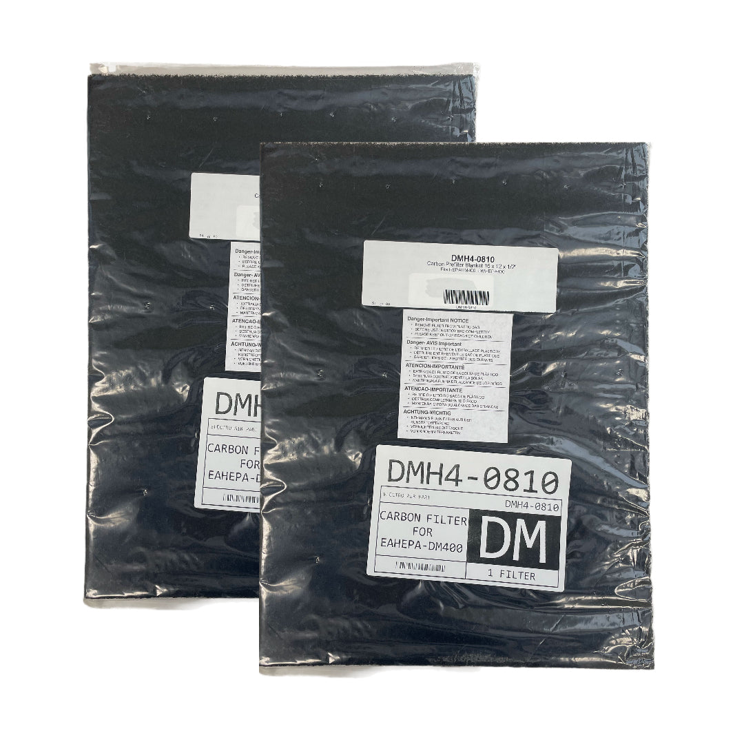 DMH4 0810 Replacement Carbon Filter for DM400 HEPA Air Purifier - 2 Pack | Improves Indoor Air Quality for Allergies & Pet Owners