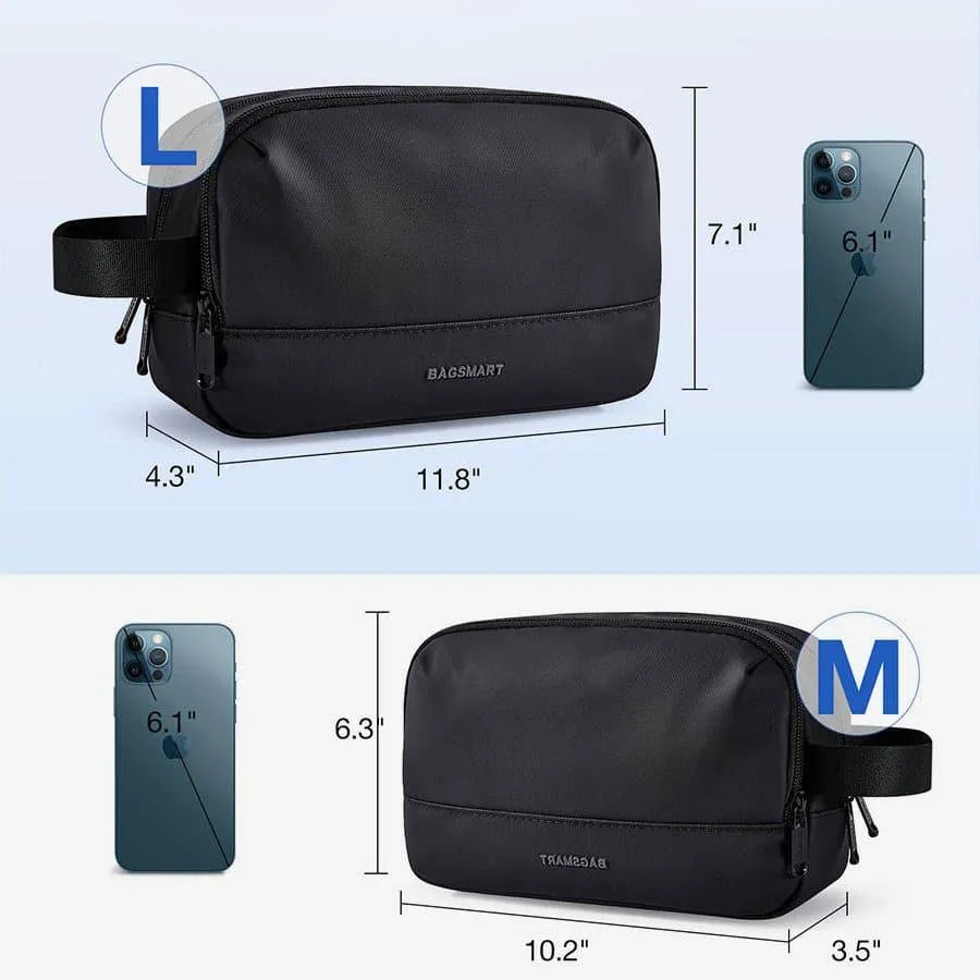 Waterproof Dopp Kit for Men & Women - Travel Toiletry Bag for Gym, Camping & Airplane Carry On - Durable & Spacious Cosmetic Organizer