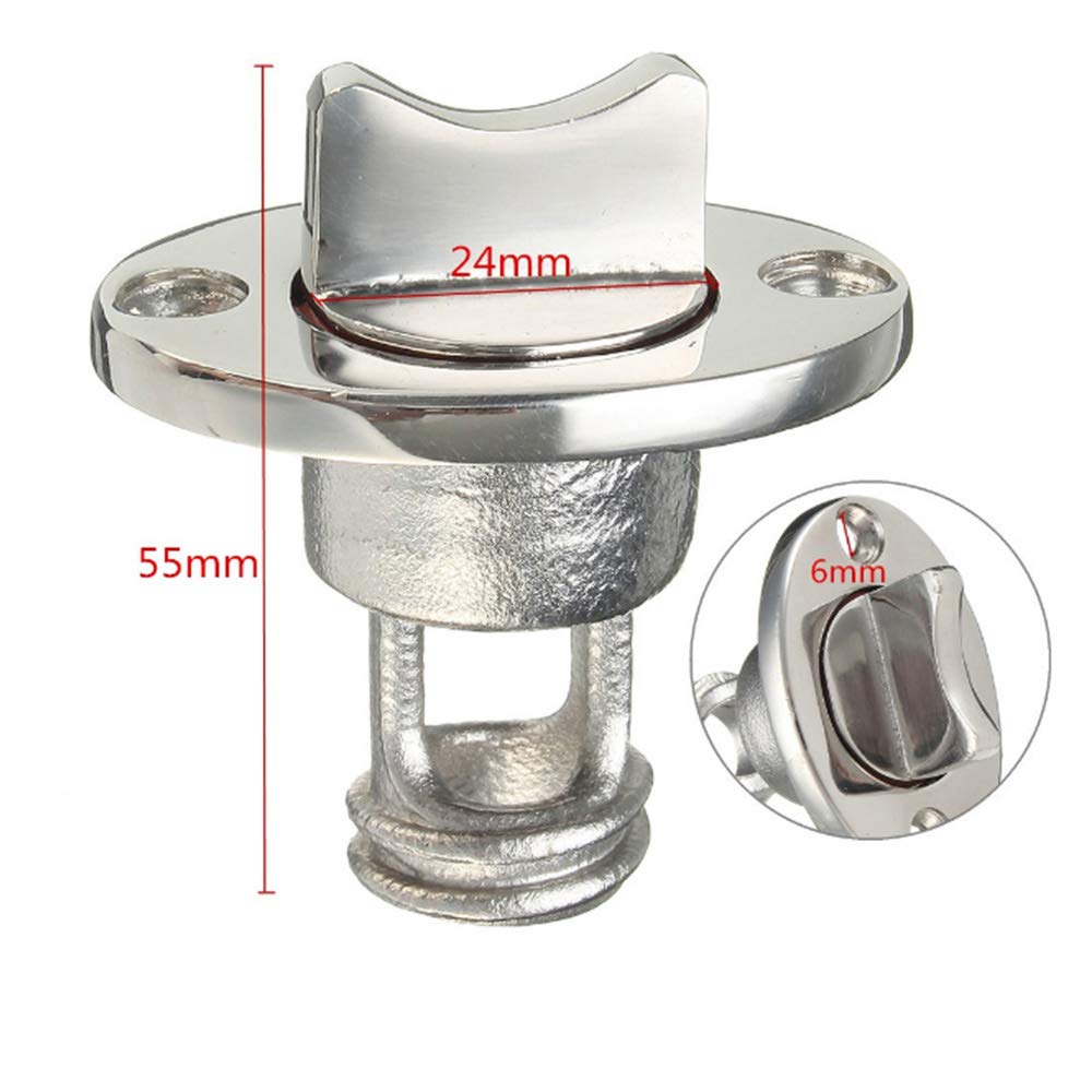 2PCS Oval Garboard Drain Plug - Stainless Steel Boat Drain Plug Fits 1'' Hole with 3/4'' Thread - Waterproof Marine Drain for Boats, Yachts & Watercrafts - Perfect for Bilge Drainage & Marine Maintenance