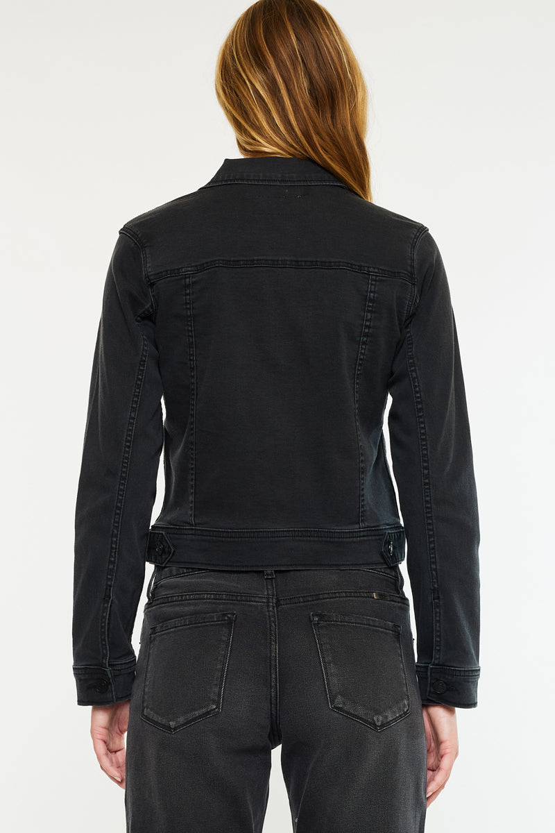 Drea Women's Denim Jacket - Classic Blue Distressed Denim Jacket for Women, Vintage Style Jean Jacket with Button Front - Perfect for Casual Outfits, Streetwear & Layering