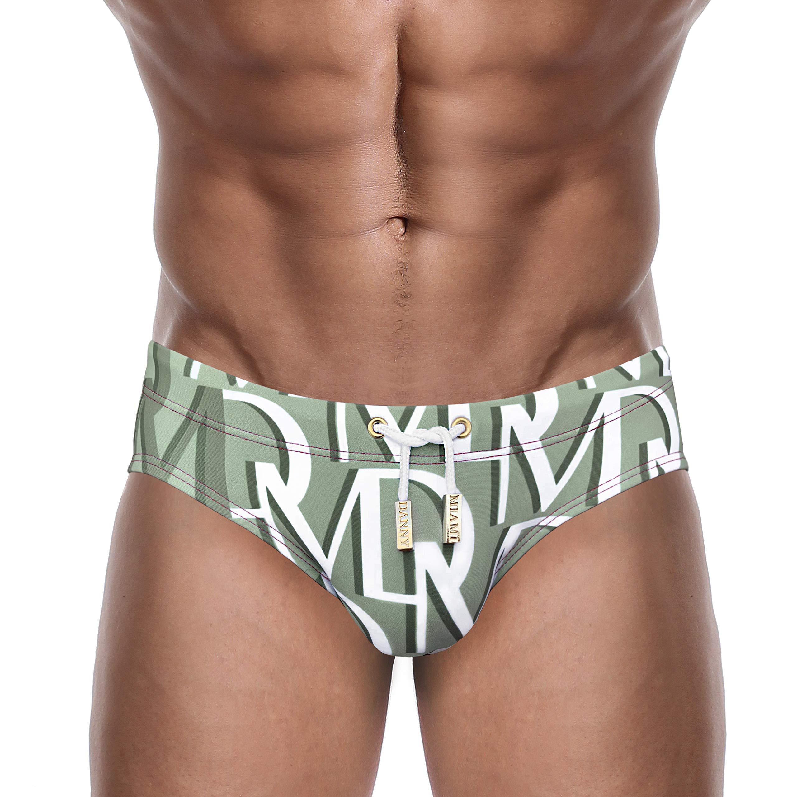 Danny Miami Men's Swimwear - Quick Dry Swim Bikini Briefs for Men | DKini Collection | Beach, Pool & Vacation Swim Trunks