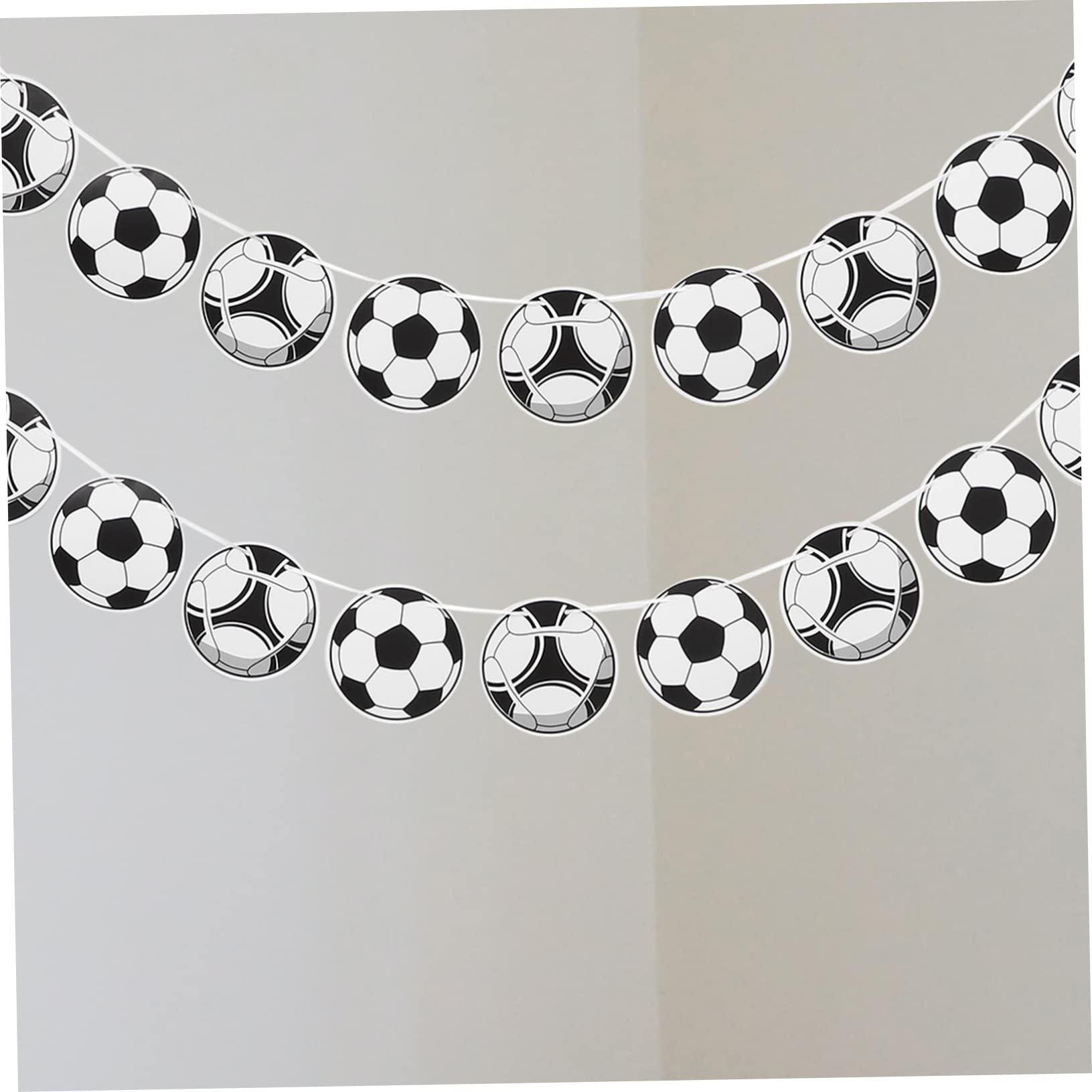 Abaodam 5 Sets Soccer Birthday Banner - 12 Soccer Flags Party Bunting Decorations for Sports Themed Party Supplies | Perfect for Kids Birthday, Team Celebration & Game Day Decor