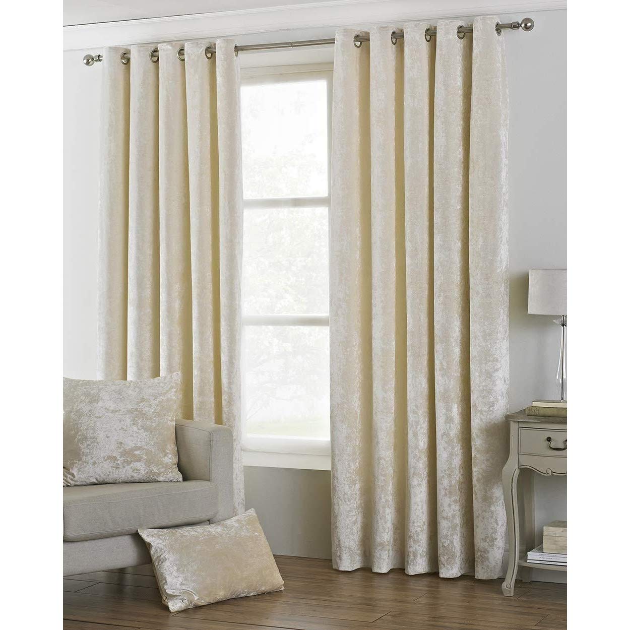 Paoletti Riva Verona Ringtop Eyelet Curtains (Set of 2 Panels) - 66