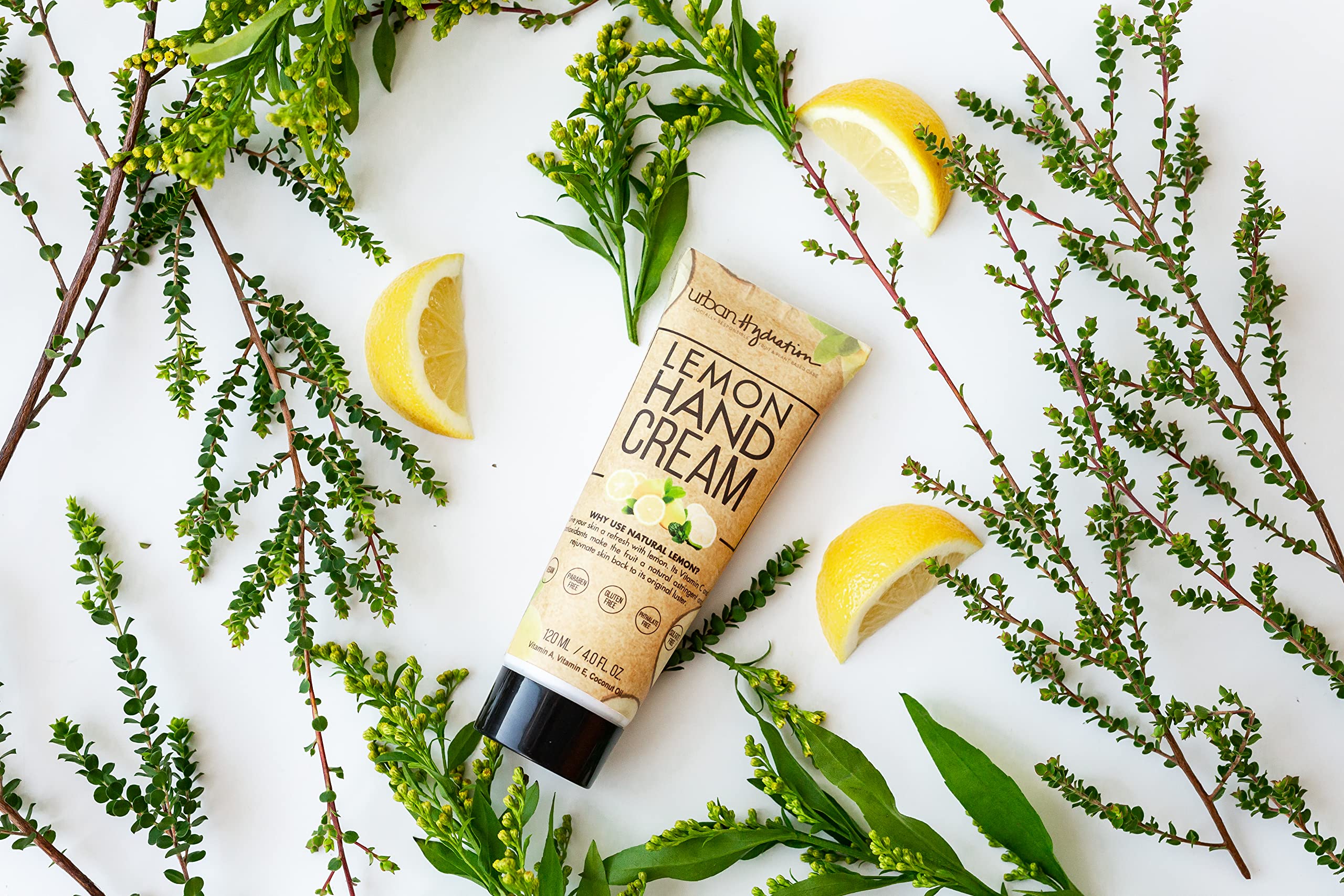 Urban Hydration Lemon Hand Cream - 4 oz Moisturizing Lotion for Dry Skin - Perfect for Office, Travel & Daily Hand Care