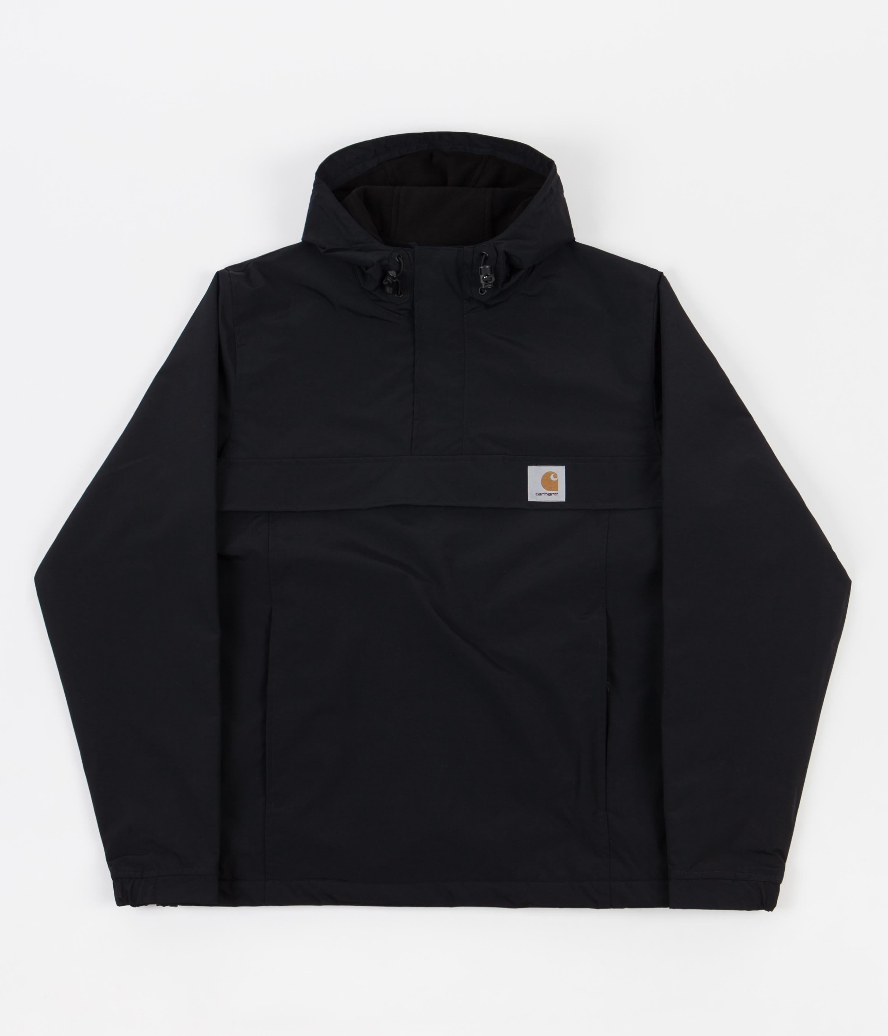 Carhartt Nimbus Pullover Jacket for Men - Water-Resistant Hooded Fleece Jacket, Black - Perfect for Outdoor Work, Hiking & Cold Weather Activities