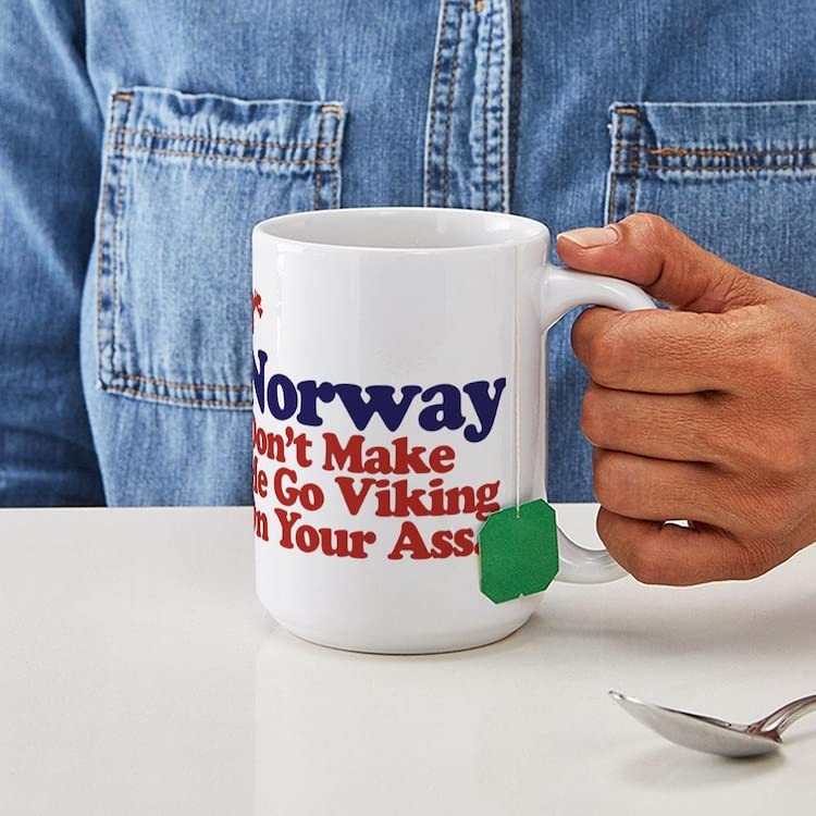 Norway-Themed 15 oz (444 ml) Ceramic Coffee Mug - Perfect for Hot Beverages, Office Use & Gift Giving | CafePress