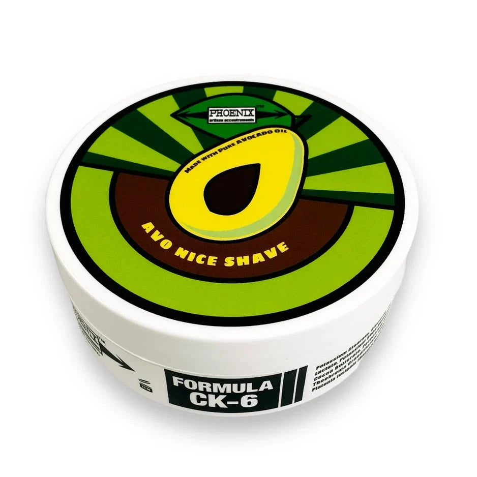 Phoenix Shaving Avo Nice Shave Soap - Natural Vegan Shaving Cream for Men with Avocado Oil - Perfect for Sensitive Skin & Close Shaves - Ideal for Daily Grooming & Travel Shaving Kits