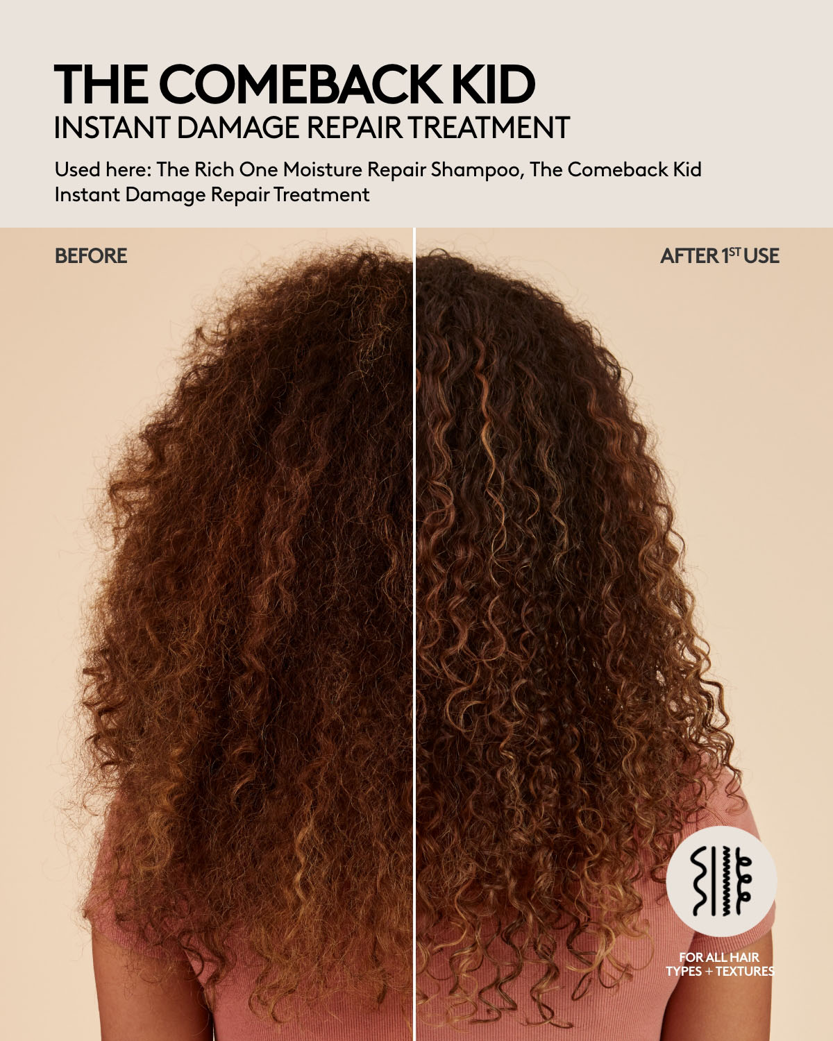 The Comeback Kid Instant Damage Repair Treatment Bond Builder - Restore & Strengthen Damaged Hair for Smooth & Healthy Locks - Perfect for Post-Color, Heat Styling & Chemical Treatments
