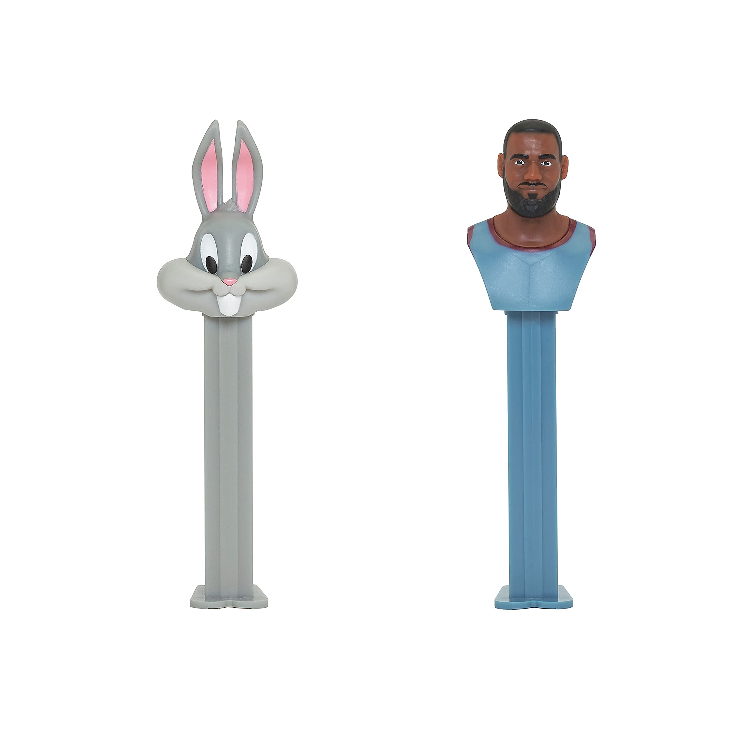 PEZ Candy Space Jam Gift Set with Bugs Bunny & LeBron James Dispensers - 6 Pack of Refills - Fun Collectible Candy Dispensers for Kids, Movie Fans & Gift Giving - Perfect for Birthdays, Halloween & Movie Nights
