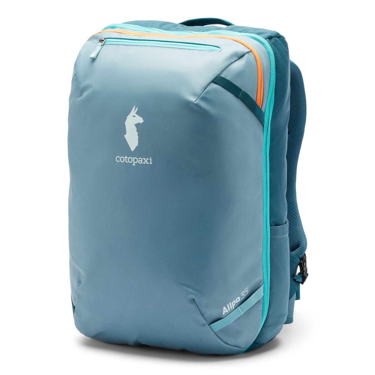 Cotopaxi Allpa 35L Travel Backpack - Lightweight Carry-On Backpack for Travel & Hiking | Water-Resistant & Durable | Blue Spruce/Abyss Color | Perfect for Weekend Trips & Outdoor Adventures