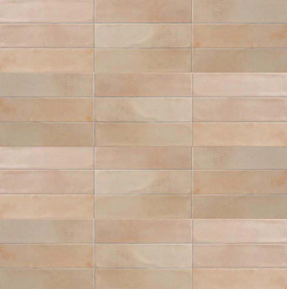 Zellij Distressed Subway Tile - Cotto Matte Finish - 2.8x11 Inch Ceramic Wall & Floor Tiles - Perfect for Kitchen Backsplash, Bathroom, and Mediterranean Style Home Decor