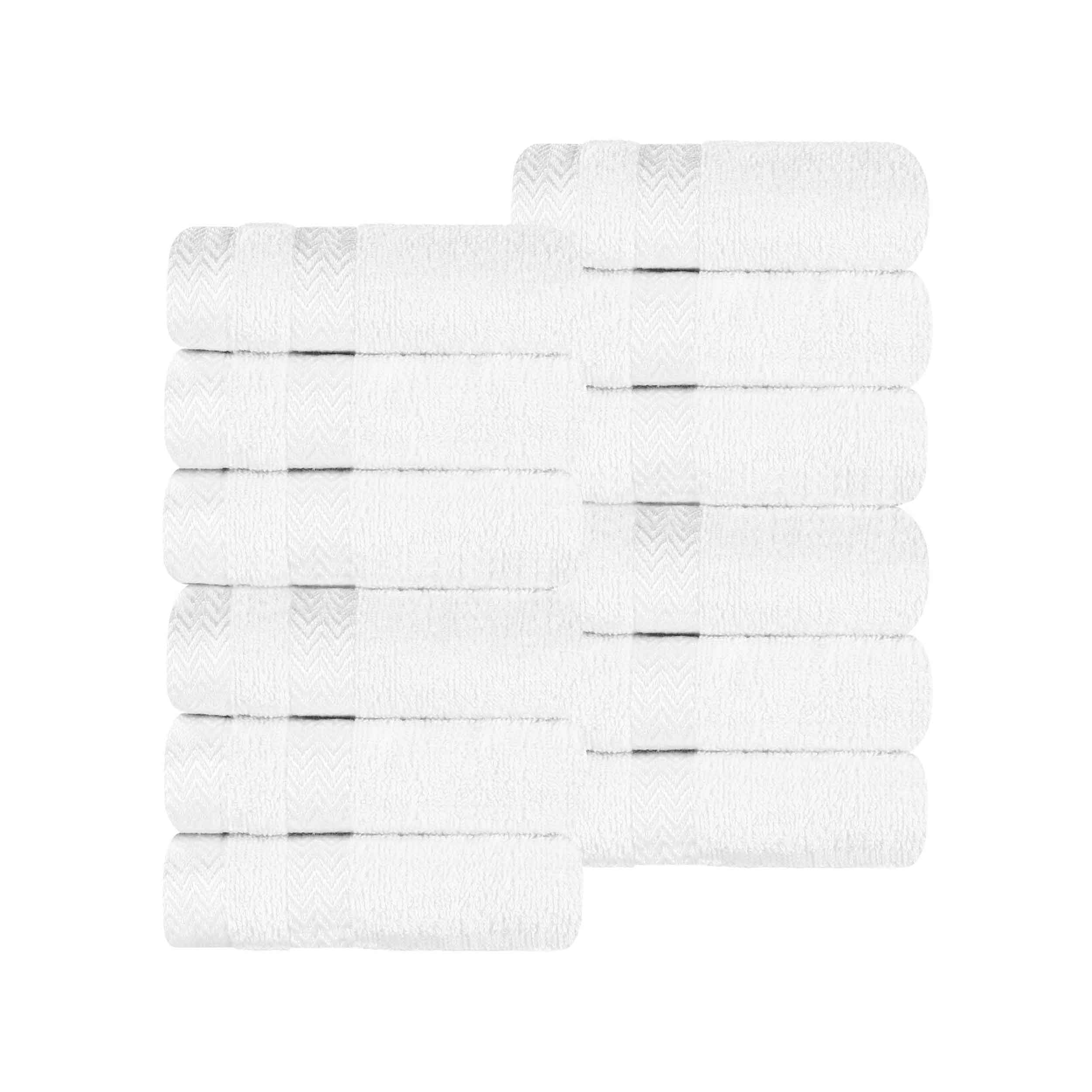 Premium 12-Pack Medium Weight Cotton Face Towels & Washcloths – Soft, Absorbent for Skincare, Makeup Removal, and Bathing