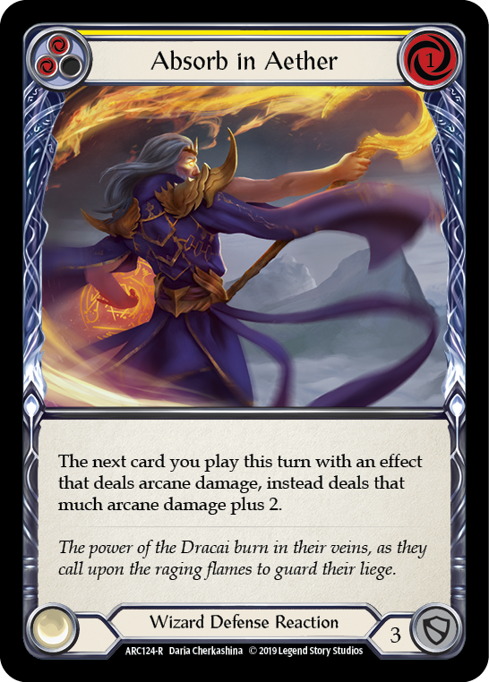Absorb in Aether (Yellow) - Arcane Rising 1st Edition Trading Card [ARC124 R] | Collectible Game Card for MTG Players & Fantasy Strategy Gamers